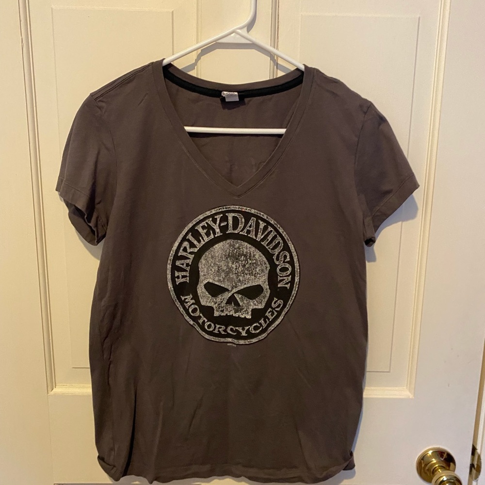Harley-Davidson Gray Glitter T-shirt - MEDIUM